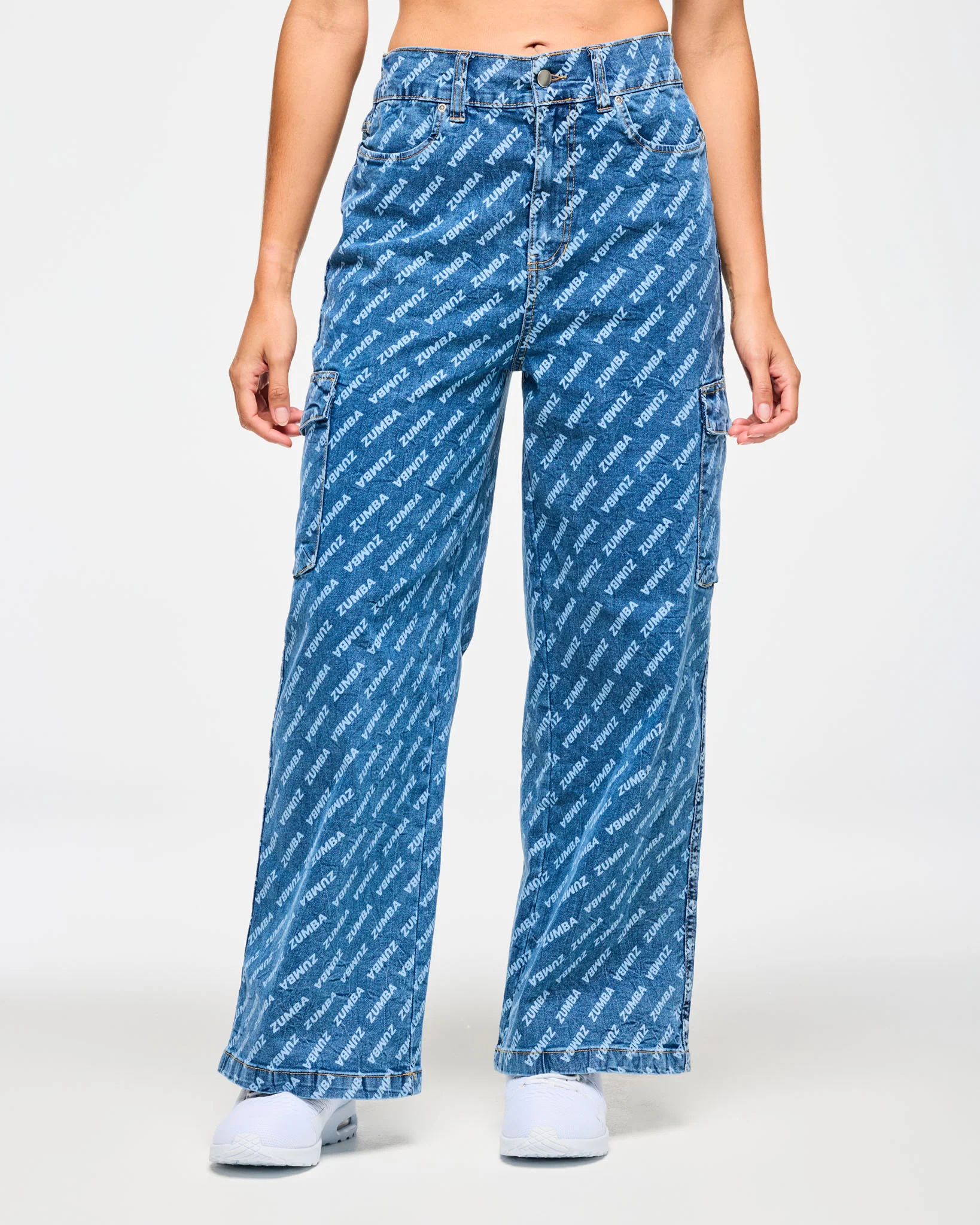 Blue Jean Baggy Denim Cargo Pants - Image 3