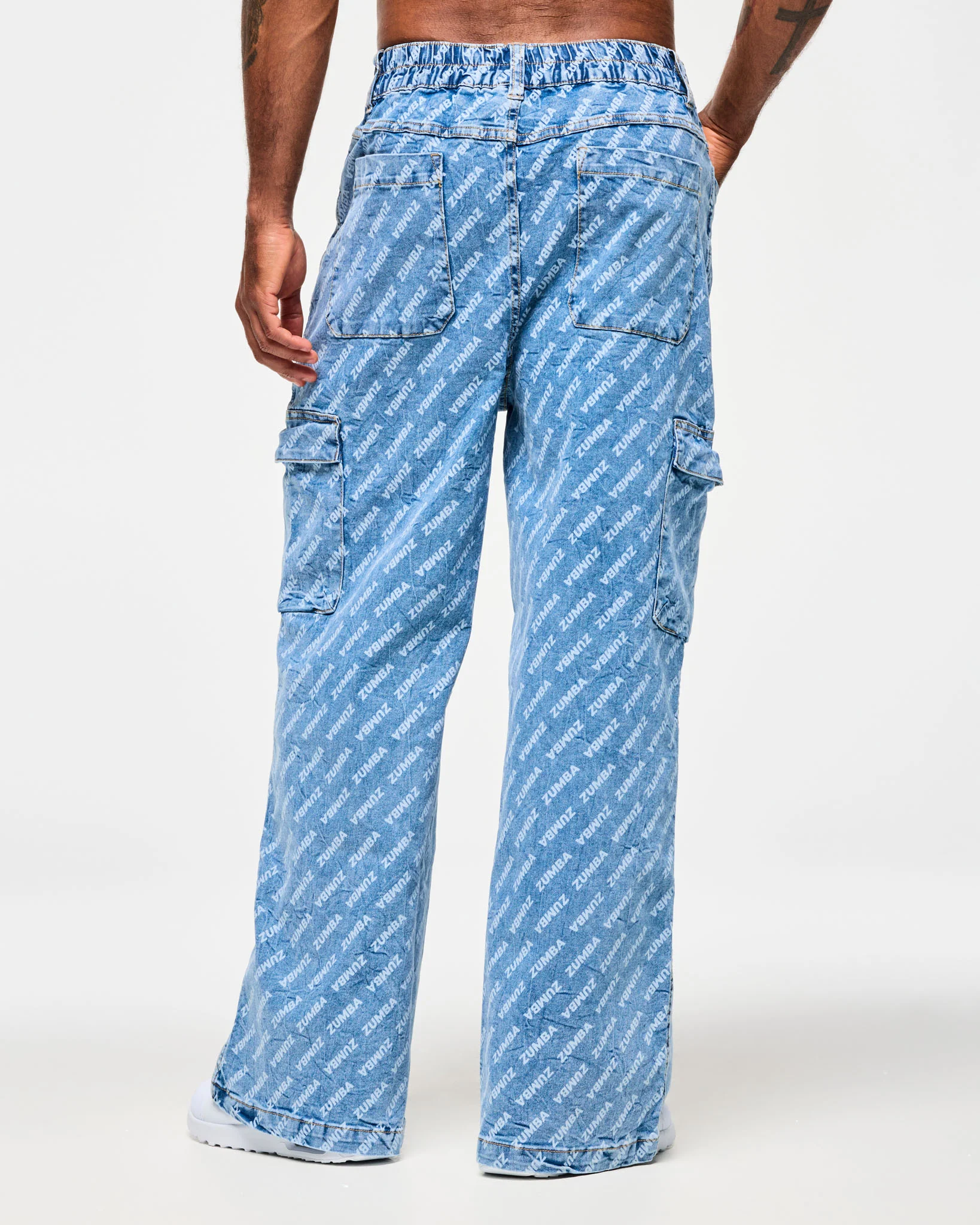 Blue Jean Baggy Denim Cargo Pants - Image 7