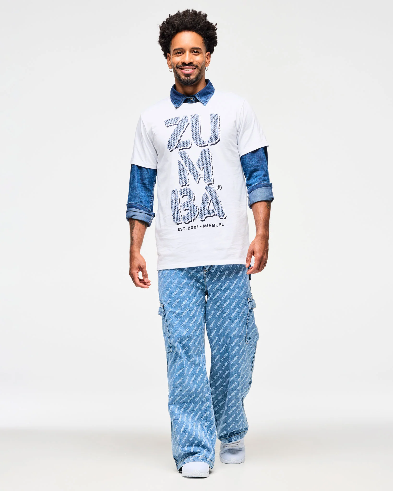 Blue Jean Baggy Denim Cargo Pants - Image 8