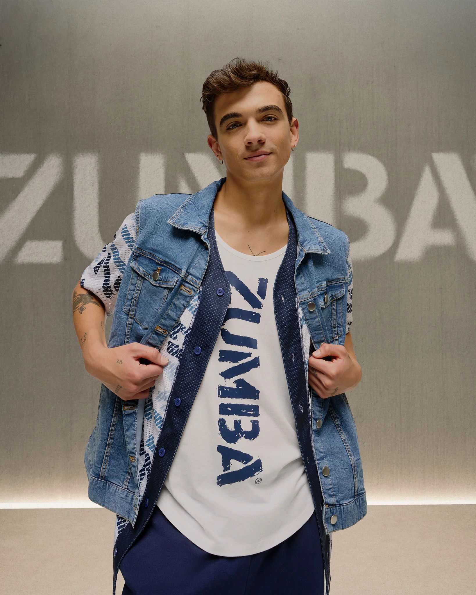 Blue Jean Men's Open Neck Tank - Image 6