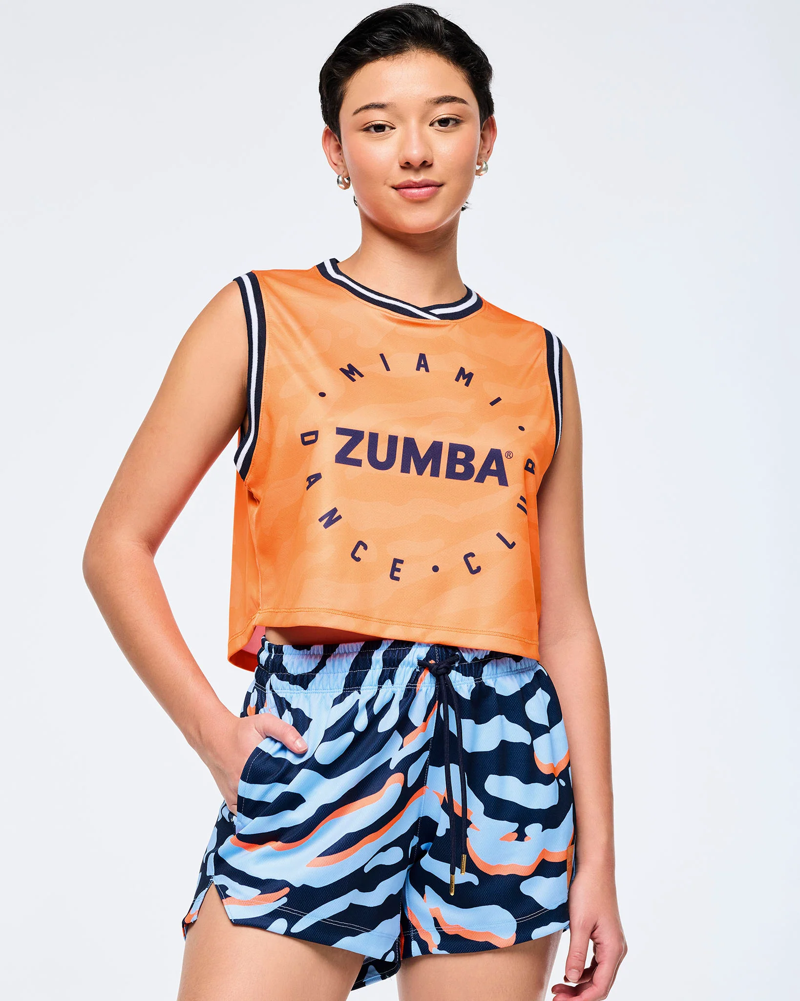 Victory Crop Loose Tank With Crossover Neck - Image 3