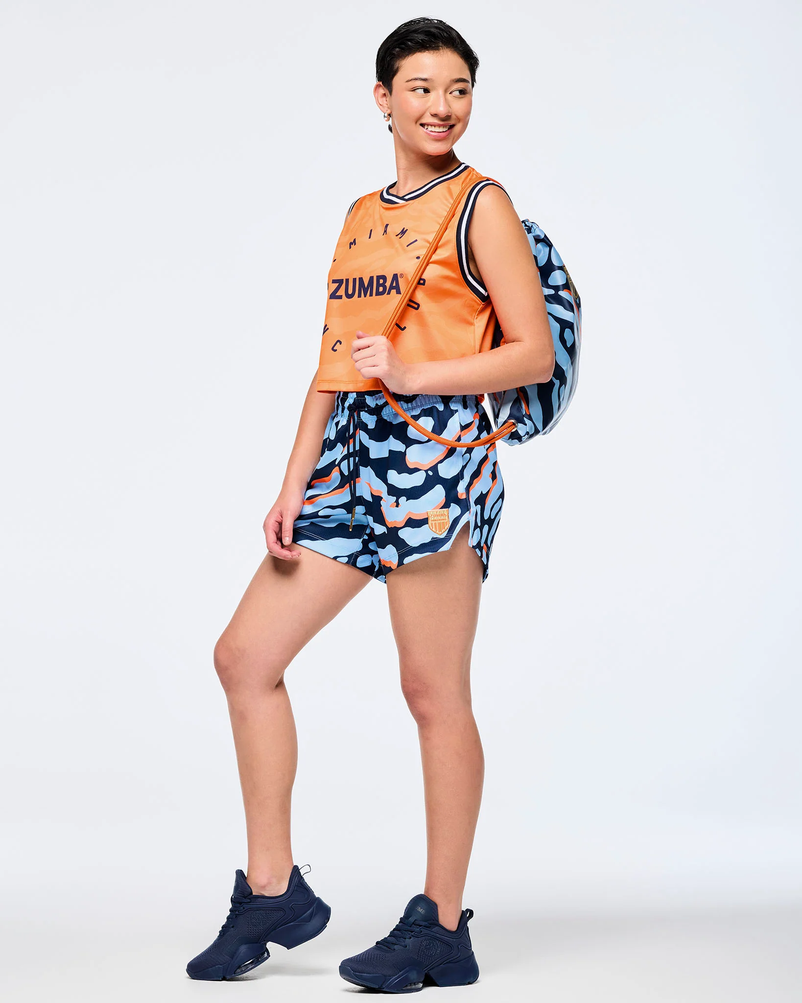 Victory Crop Loose Tank With Crossover Neck - Image 4