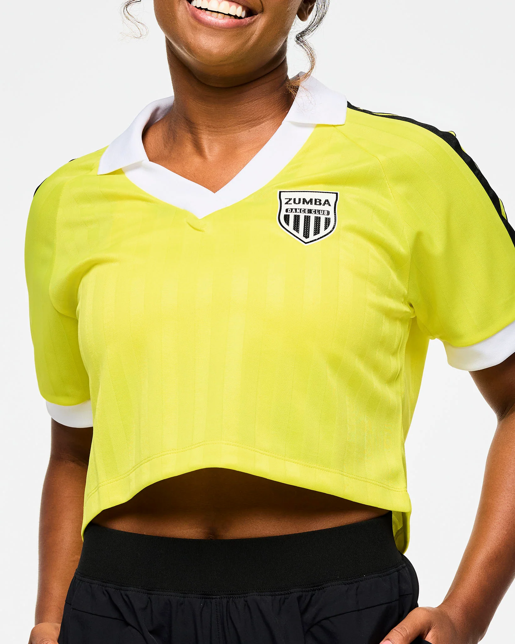 Victory V-Neck Crop Raglan Polo - Image 3