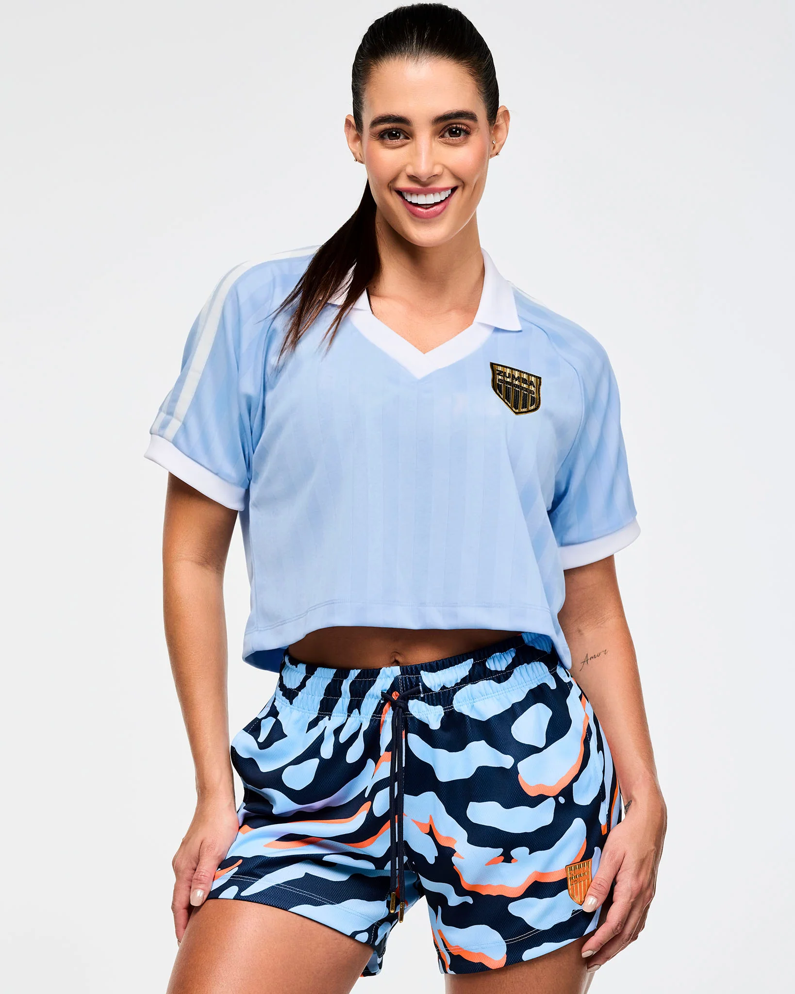 Victory V-Neck Crop Raglan Polo - Image 5
