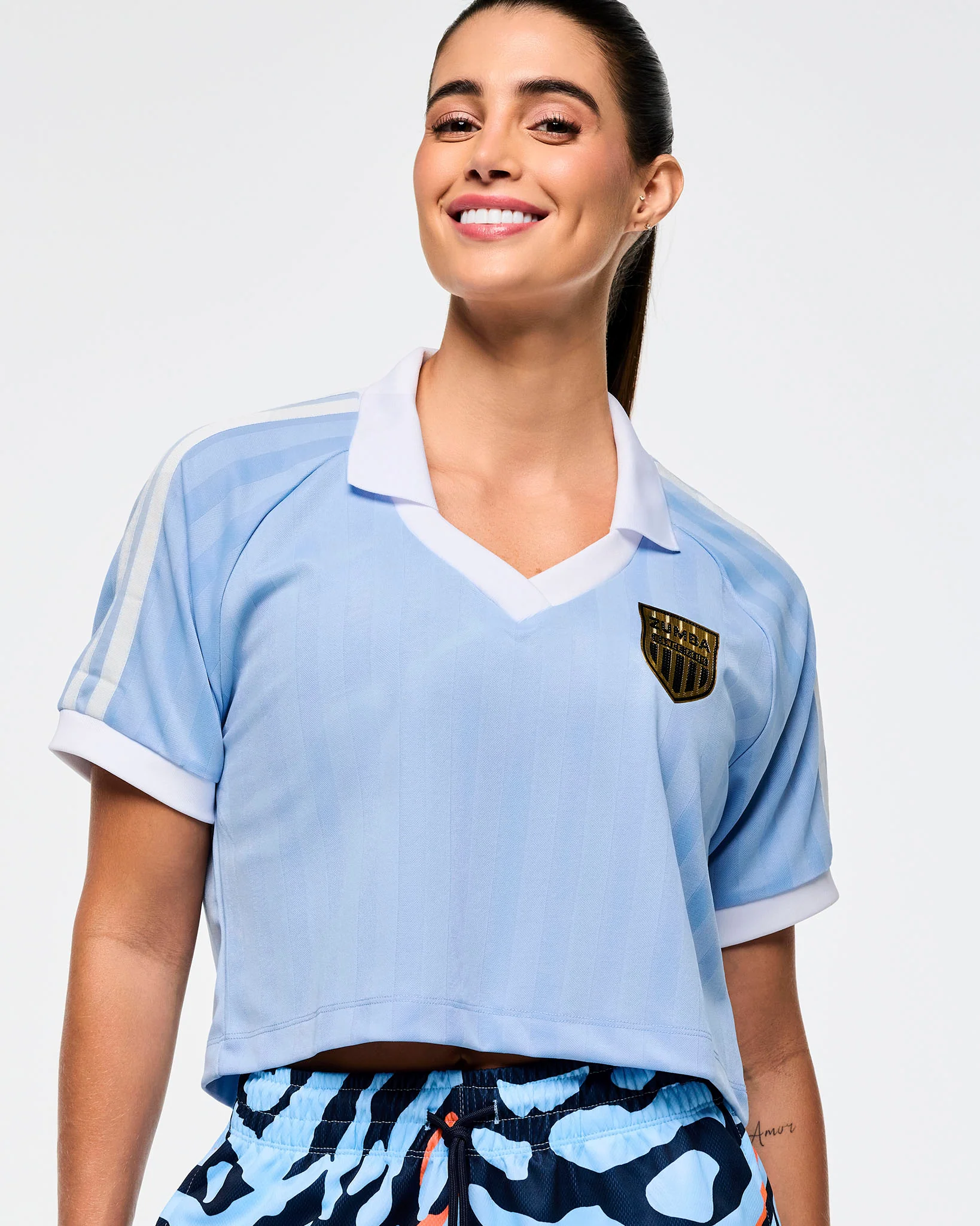 Victory V-Neck Crop Raglan Polo - Image 6